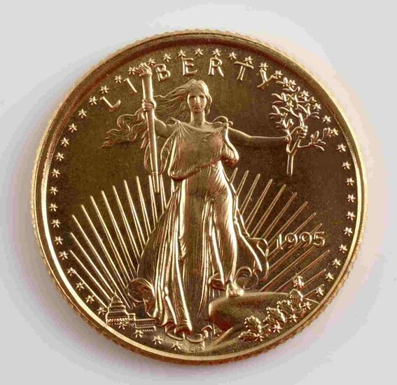 1995 GOLD 1/10 OZ AMERICAN EAGLE BU COIN