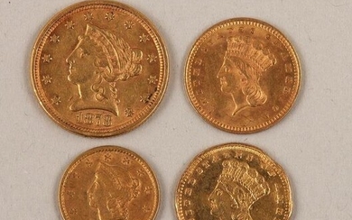 19C American gold coins