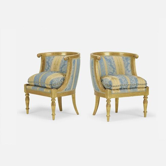 19th Century, chairs, pair