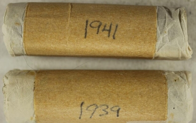 2 SOLID DATE ROLLS OF GREAT BRITAIN FARTHINGS