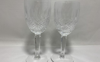 2 WATERFORD CRYSTAL "COLLEEN" WATER GLASSES 9.5"