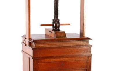 2-piece oak linen press