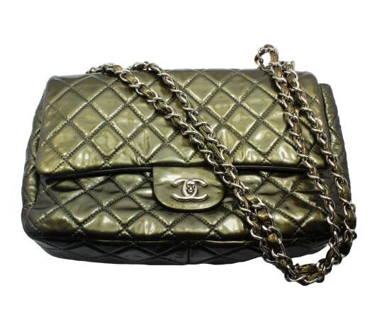 2008 Chanel Classic Jumbo Quilted Patent Leather Rare