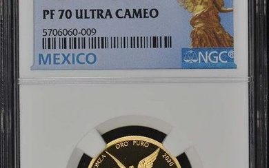 2020 Mo Mexico 1/4 Onza Libertad Gold NGC PF70UC Mintage 250