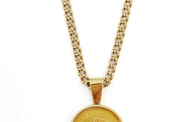 21,6 kt. Gold - Necklace with pendant