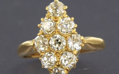 22 kt. Yellow gold - Ring - 2.00 ct Diamond