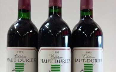 3 bouteilles de Château Haut Duriez. 1995.... - Lot 53 - Enchères Maisons-Laffitte