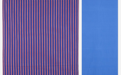 Alexander Girard, Millerstripe and blue Polynit fabrics
