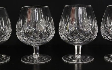 (4) WATERFORD CRYSTAL LISMORE BRANDY GLASSES