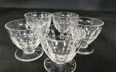 5 BACCARAT CRYSTAL CORDIAL APPERTIF GLASSES 2"