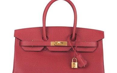 Hermès Rouge Grenat Birkin 35cm of Epsom Leather with Gold Hardware