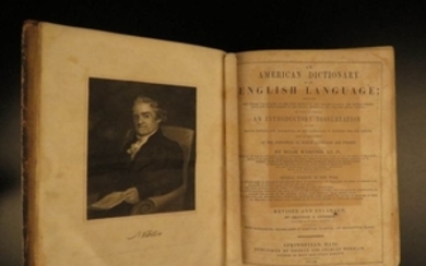 1852 Noah Webster American Dictionary HUGE English