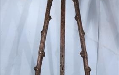 19th Century black forest easel with carving