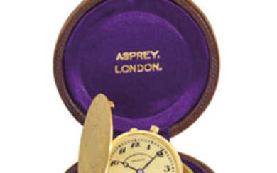 Audemars Piguet. A very fine and extremely rare 18K gold Monaco Cent Francs Coin watch with green gold dial and Breguet numerals, original Asprey box, SIGNED AUDEMARS PIGUET & CO., GENEVA, RETAILED BY ASPREY (LONDON), NO. 43889, SOLD IN 1938