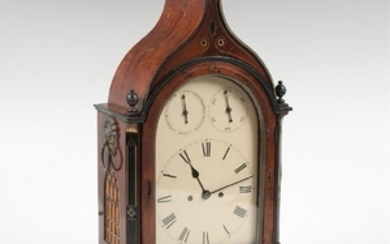 British Gothic Style Shelf Clock with Inlay