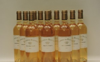 Château Rieussec, Les Carmes de Rieussec, Sauternes, 2012, twelve bottles (boxed)