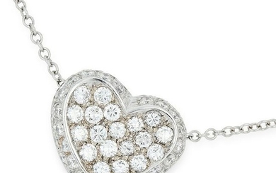 DIAMOND HEART PENDANT AND CHAIN the heart body jewelled