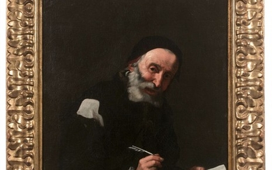 Ecole napolitaine vers 1630 Philosophe écrivant