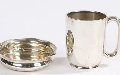 Edward VII silver ashtray, Chester 1906, maker Robert