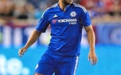 Football Eden Hazard 16x12 signed colour photo pictured in action for Chelsea. Good Condition. All signed pieces come with...