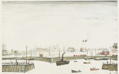 [§] LAURENCE STEPHEN LOWRY R.A. (BRITISH 1887-1976) THE HARBOUR...