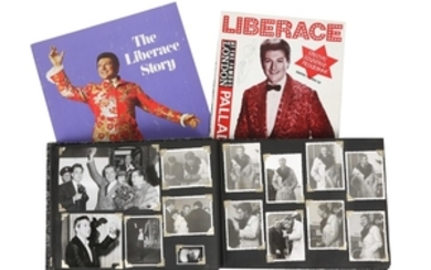 Liberace Photograph album with a large collection of...