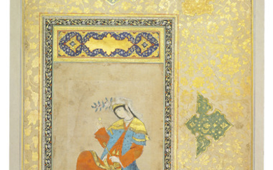 A SEATED LADY, BUKHARA, SECOND HALF 16TH CENTURY