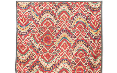 A silk ikat panel, Central Asia, 19th Century