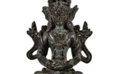 A Sino-Tibetan bronze figure of Amitayus