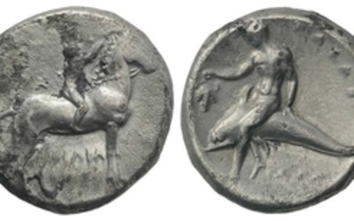 Southern Apulia, Tarentum, c. 302-280 BC. AR Nomos (21mm, 7.71g,...