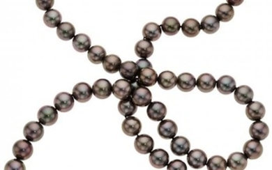 55053: Cultured Pearl, Diamond, White Gold Jewelry Suit