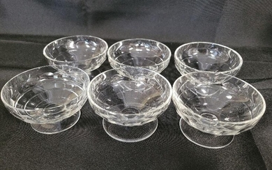 6 BACCARAT CRYSTAL CHAMPAGNE OR SHERBERT GLASSES