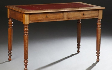 French Louis Philippe Carved Mahogany Writing Table