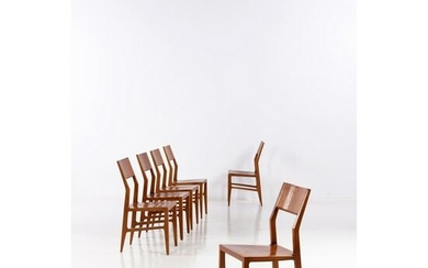 Gio Ponti (1891-1979) Set of six chairs Wood Creation