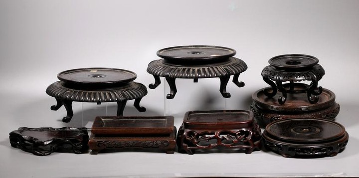 8 Chinese Antique Hardwood Stands