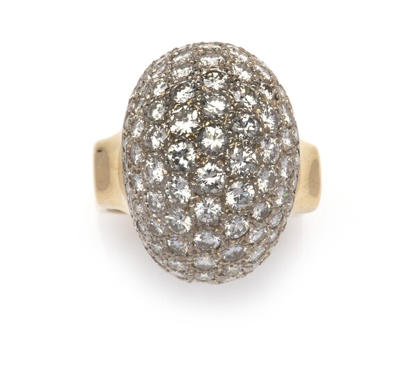 A 14k gold diamond dress ring