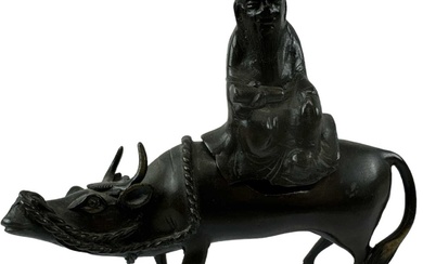 A 19th century Chinese bronze censer in the Ming style,...