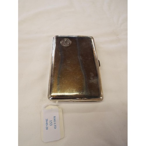 A Birmingham 1919 silver cigarette case weighting 225.g