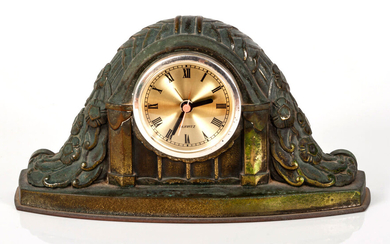 A Bronze Mantle Clock, Unis, France, 19th Century