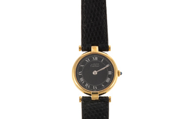 A Cartier Must De Cartier Vermeil Wrist Watch
