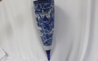 A Ceramic Blue and White Cone