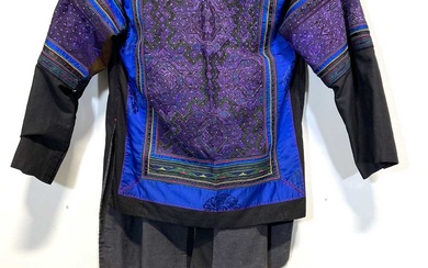 A Chinese Miao embroidered jacket