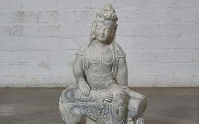 A Chinese marble model of Guanyin