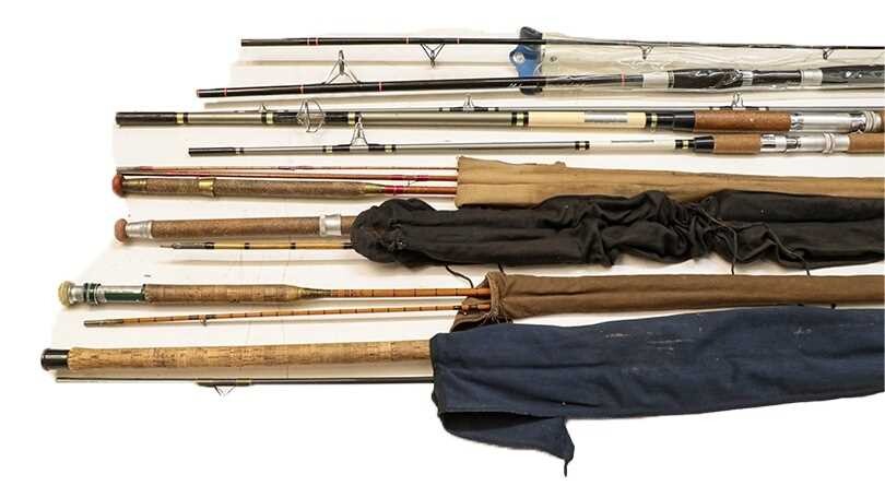A Collection Of Nine Mixed Rods