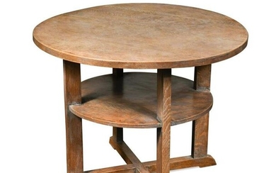 A Cotswold school bleached oak occasional table