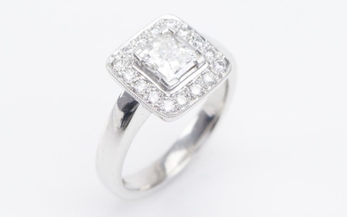 A DIAMOND CLUSTER RING BY CARBON JEWELLERY
