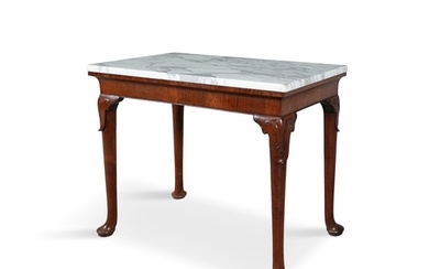 A GEORGE I WALNUT RECTANGULAR SIDE TABLE, C.1720 the white ...