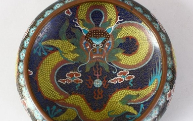 A GOOD CHINESE EARLY 20TH CENTURY CLOISONNE DRAGON