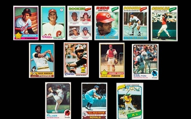 A Group of 13 Topps Hall of Fame and Star Baseball