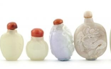 A Group of Eight Chinese Miniature Snuff Bottles